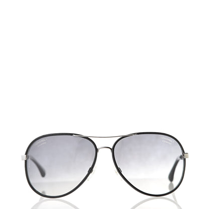 Chanel Polarized Pilot Winter Sunglasses 4219-Q Black 2 of 7