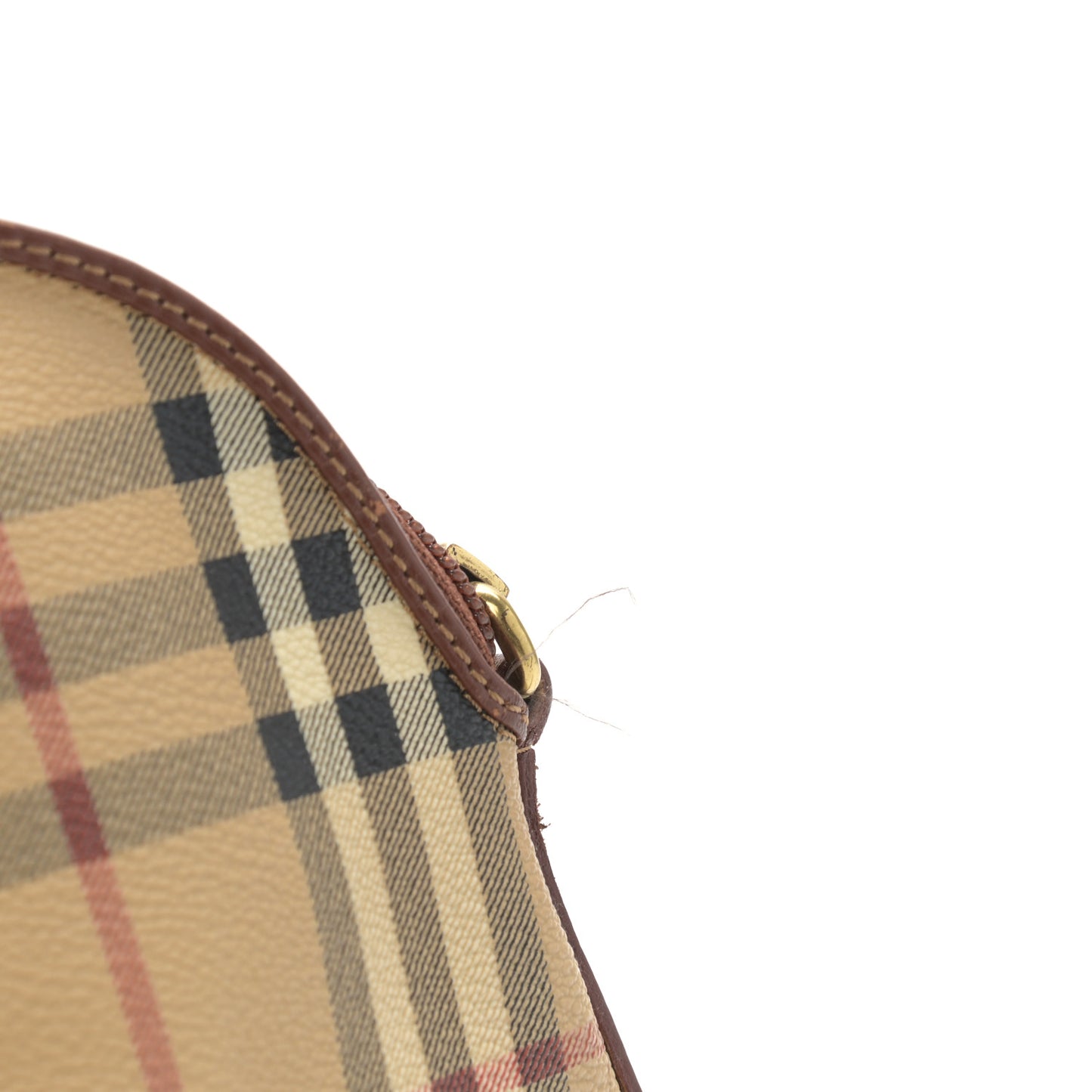 Haymarket Check Top Handle Crossbody Brown