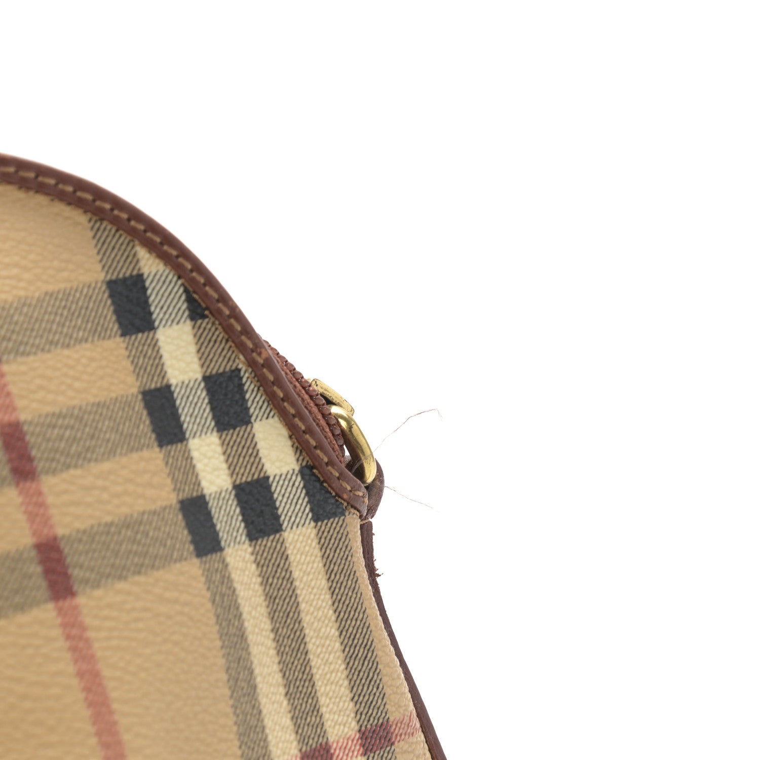 Burberry Haymarket Check Top Handle Crossbody Brown 11 of 12