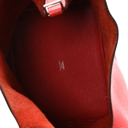 Hermes Taurillon Clemence Picotin Lock 22 MM Rouge Tomate 4 of 11
