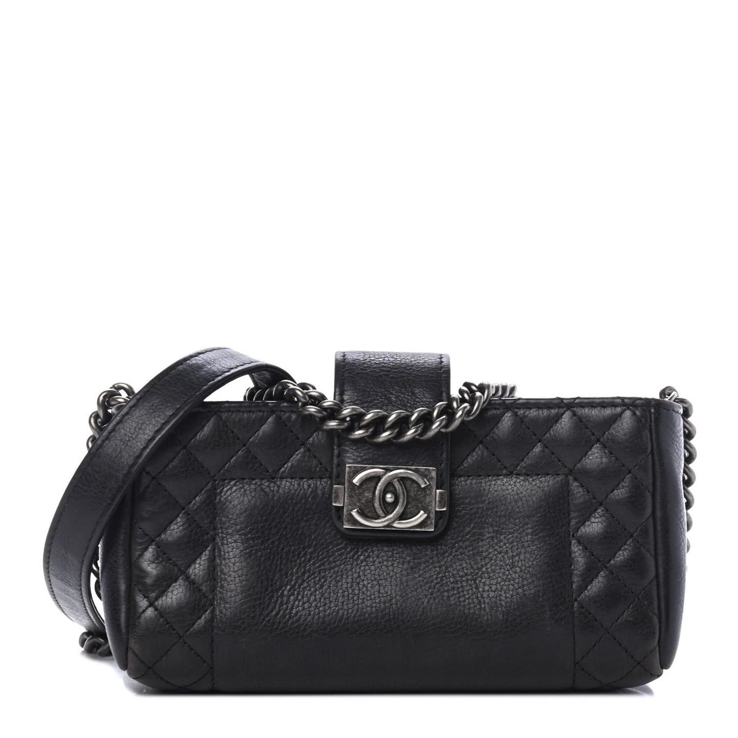 Calfskin Boy Reverso Mini Pochette Black