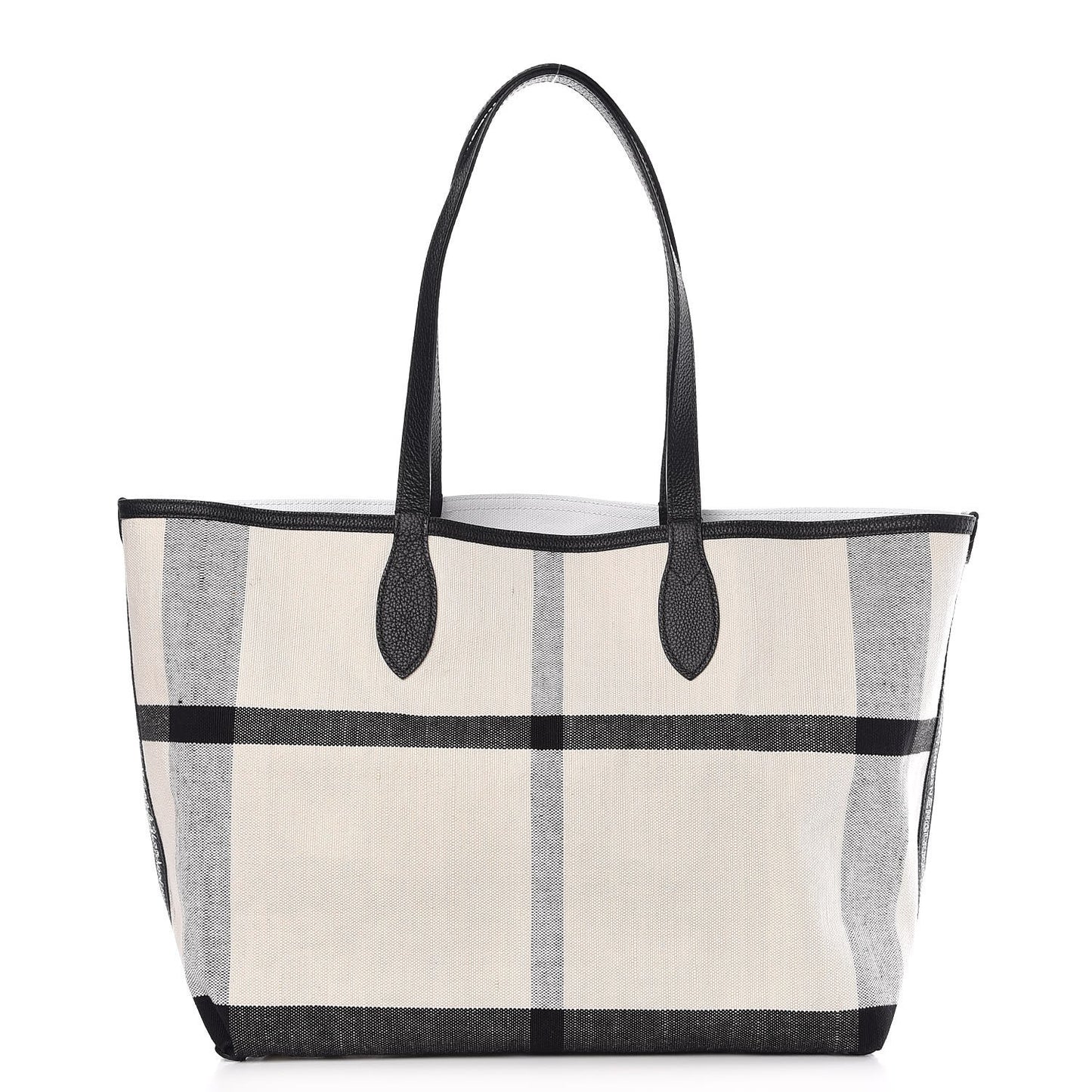 Coated Canvas Medium Reversible Doodle Tote White Black Pink