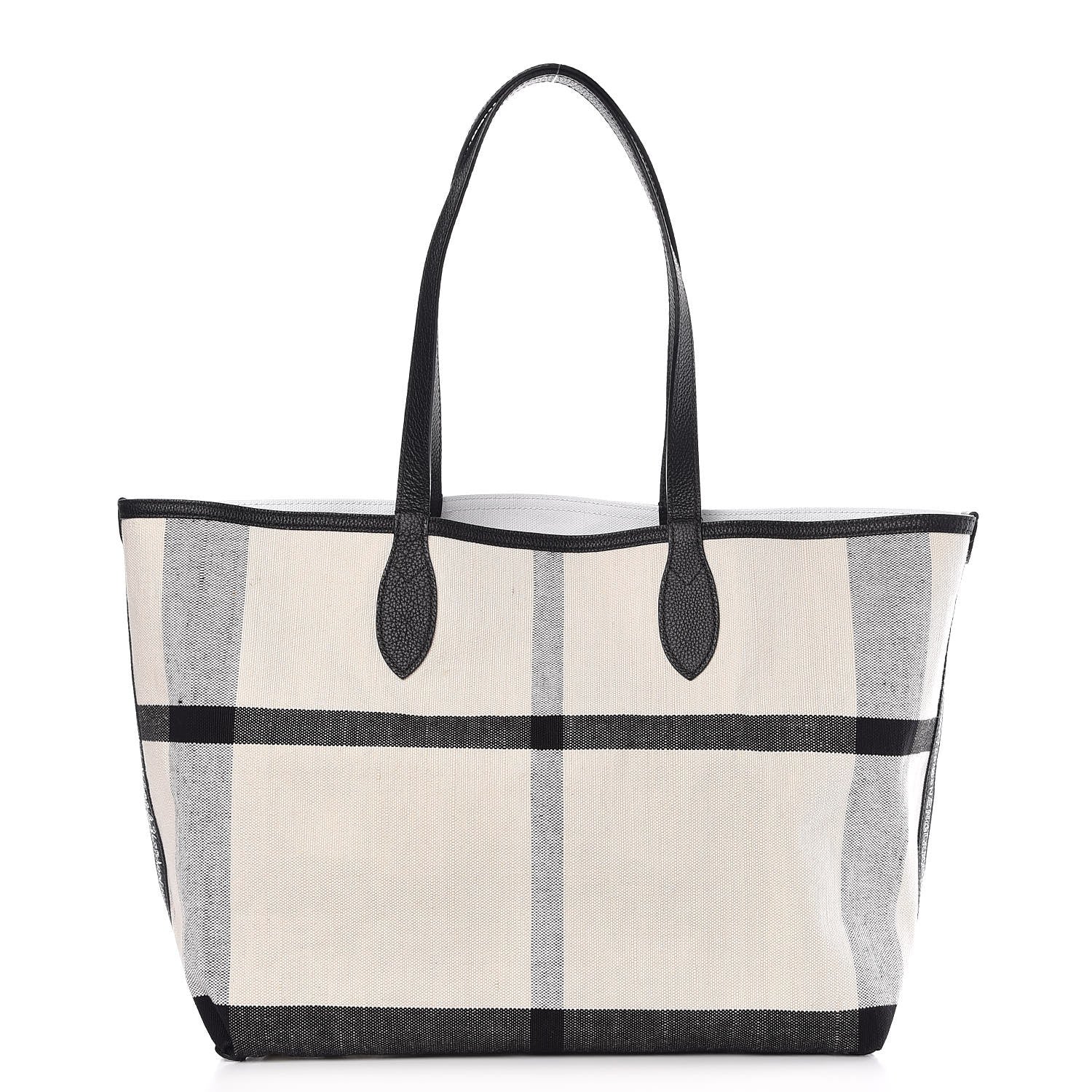 Burberry Coated Canvas Medium Reversible Doodle Tote White Black Pink 3 of 13
