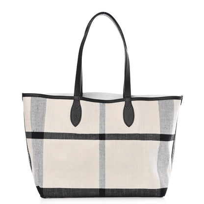 Burberry Coated Canvas Medium Reversible Doodle Tote White Black Pink 3 of 13