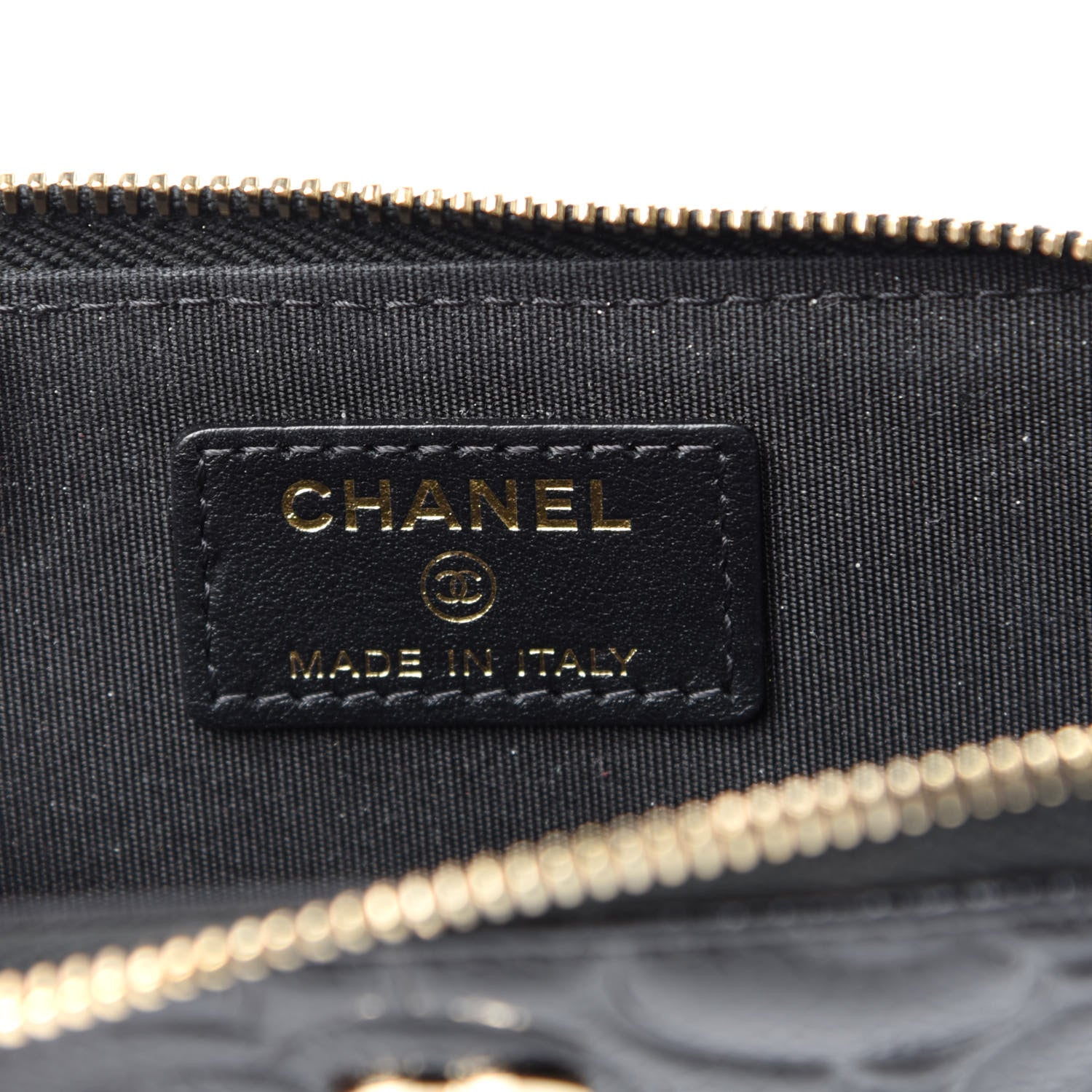 Chanel Caviar Camellia Embossed Key Holder Case Black 6 of 8