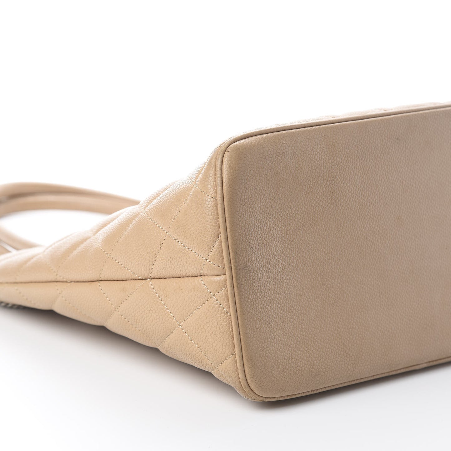 Caviar Quilted Medallion Tote Beige