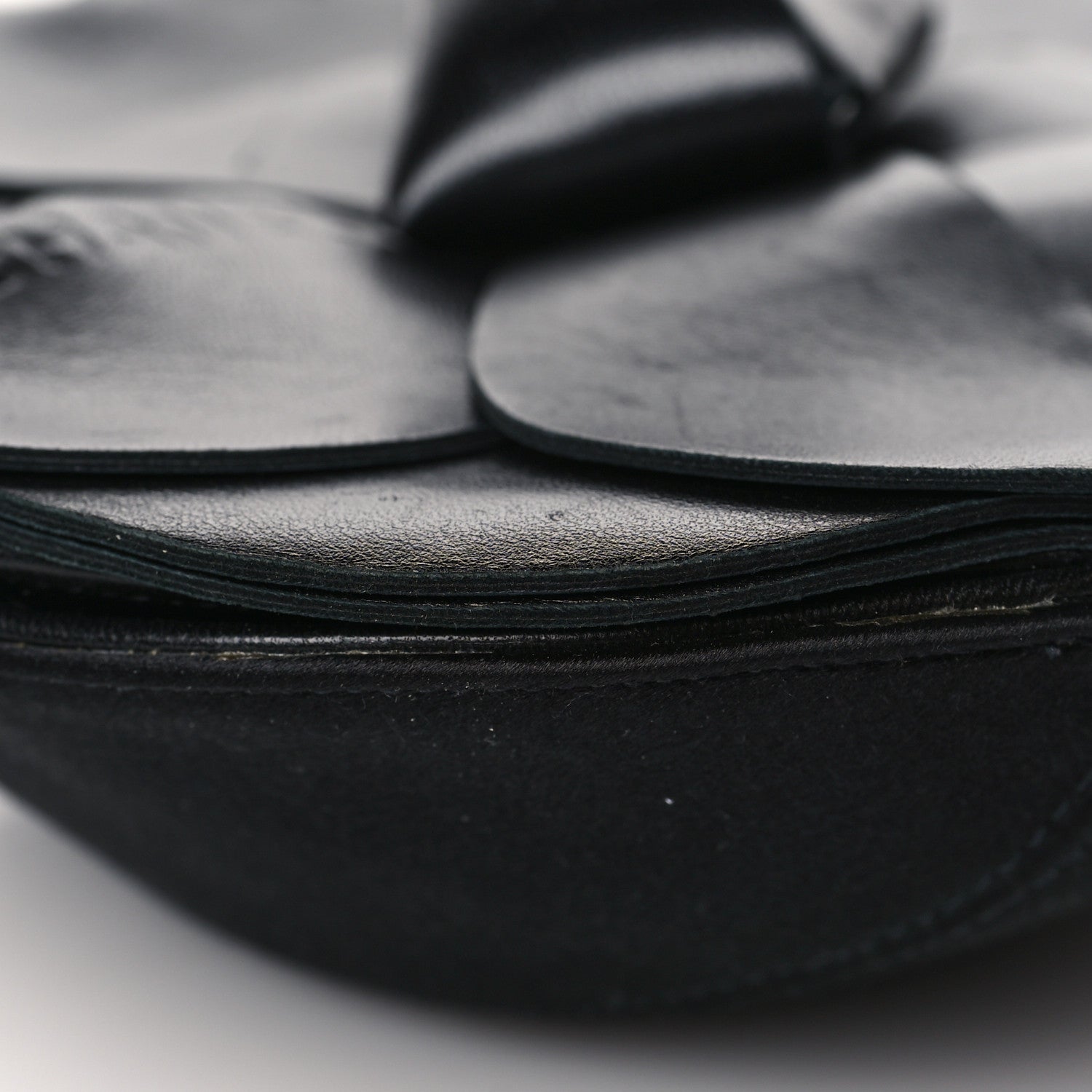 Chanel Lambskin Quilted Camelia Clutch Black 8 of 9