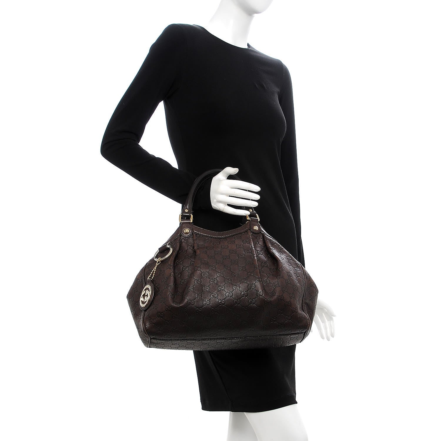 Gucci Guccissima Medium Sukey Tote Chocolate 2 of 18