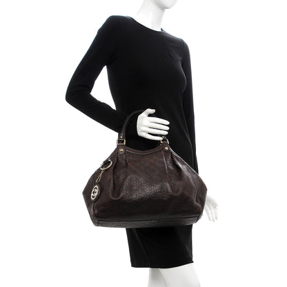 Gucci Guccissima Medium Sukey Tote Chocolate 2 of 18