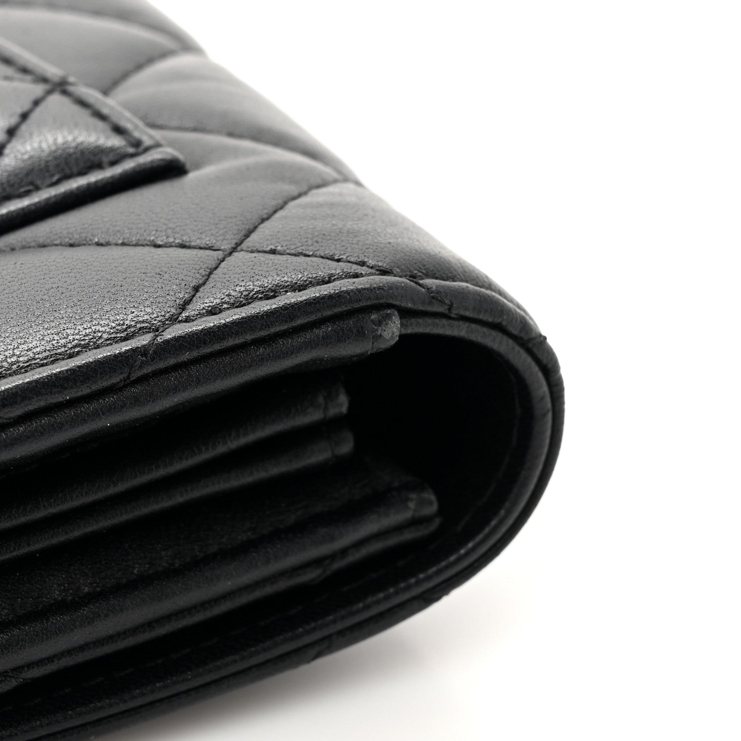 Chanel Lambskin Quilted Large Flap Wallet Black 11 of 11