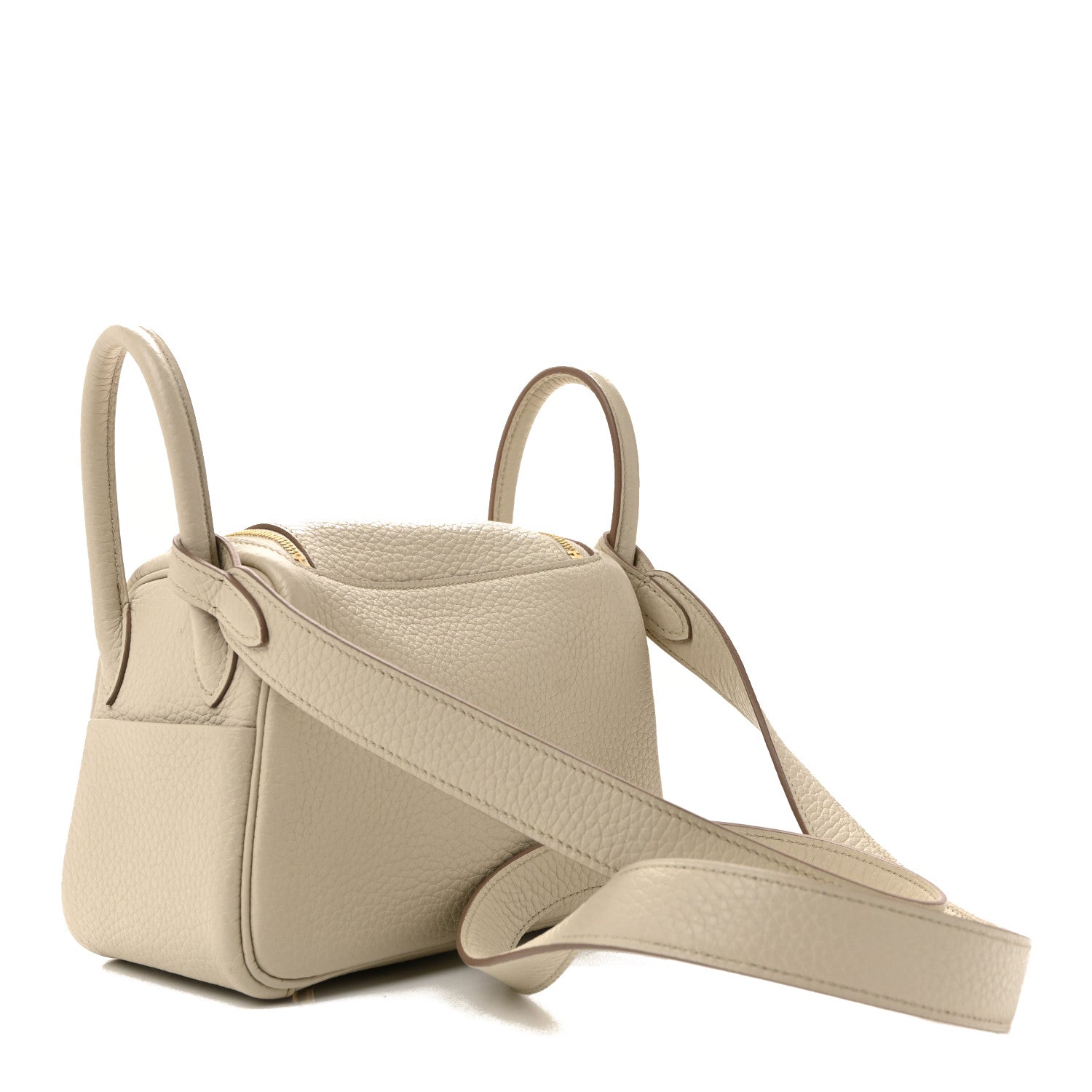 Hermes Taurillon Clemence Mini Lindy 20 Beton 3 of 13