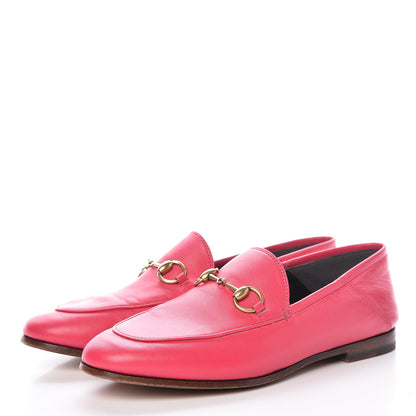 Gucci Lambskin Womens Brixton Horsebit Loafers 35 Hot Pink 3 of 16