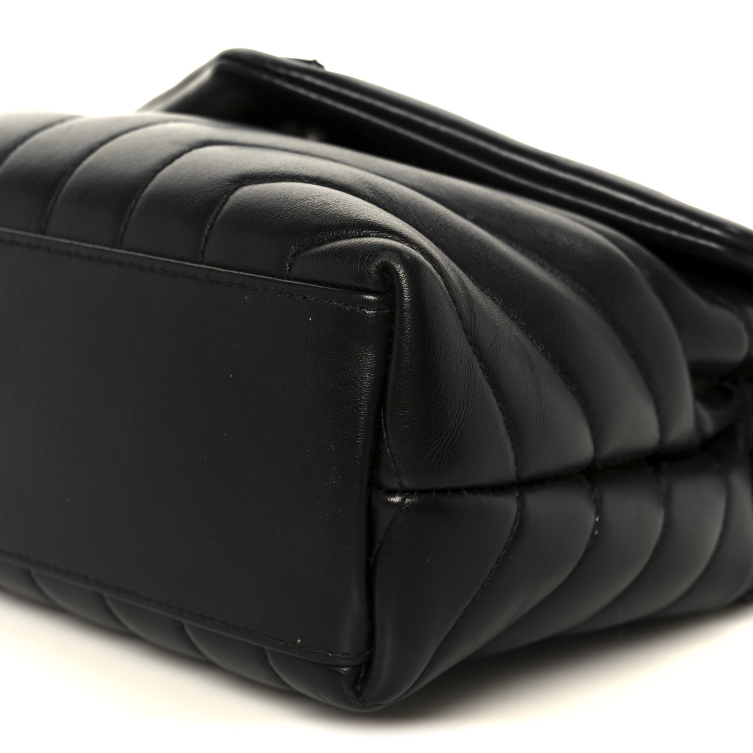 Saint Laurent Calfskin Y Quilted Monogram Monochrome Small Loulou Chain Satchel Black 11 of 11