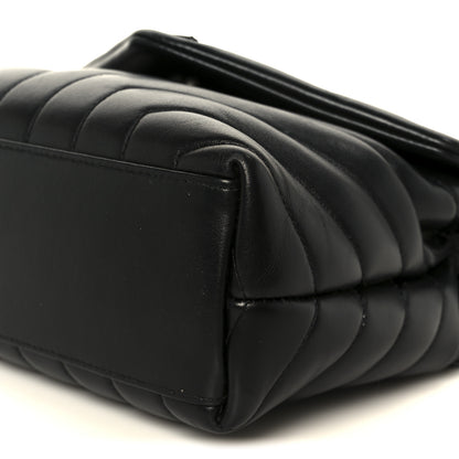 Saint Laurent Calfskin Y Quilted Monogram Monochrome Small Loulou Chain Satchel Black 11 of 11