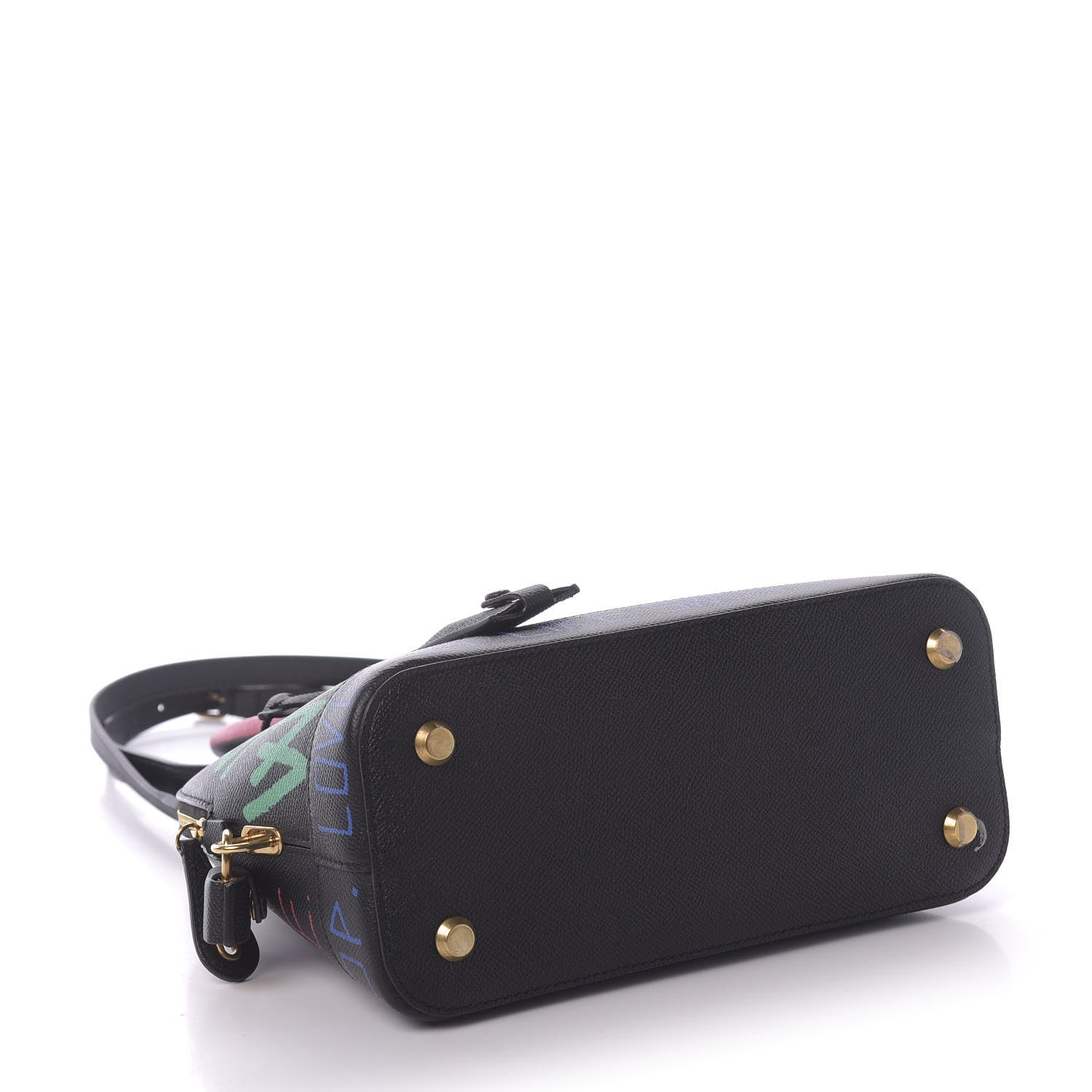 Balenciaga Signature Grained Calfskin Graffiti S Ville Top Handle Bag Black Multicolor 3 of 8