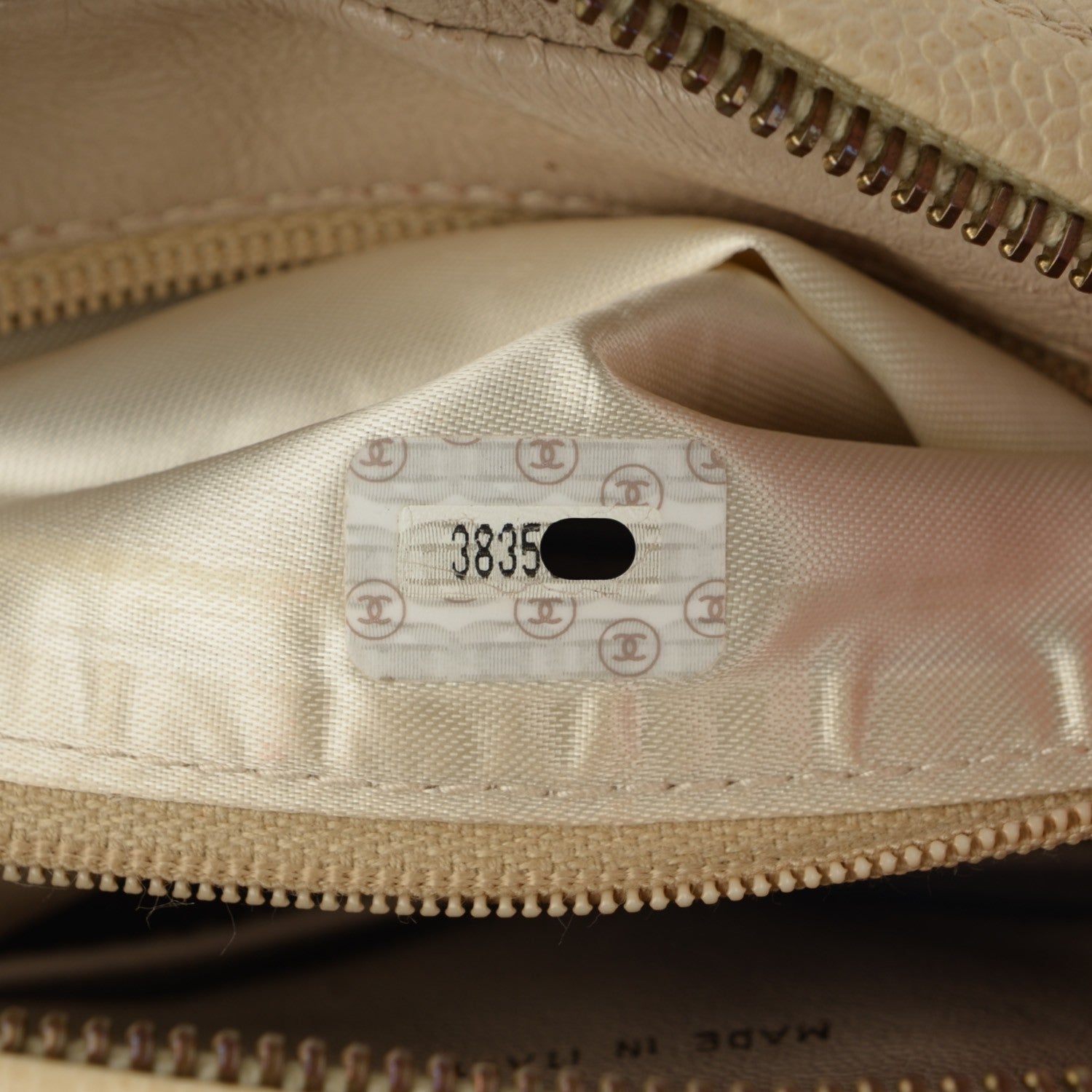 Chanel Caviar Quilted Camera Case Beige 7 of 9