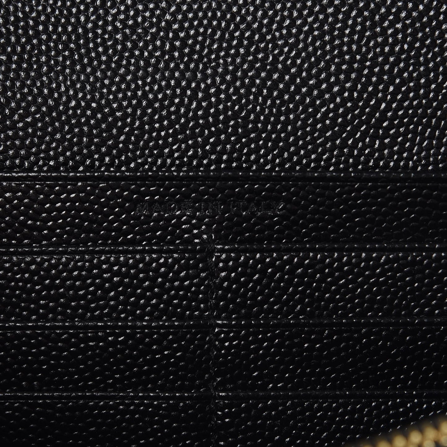 Grain De Poudre Matelasse Chevron Monogram Flap Wallet Black
