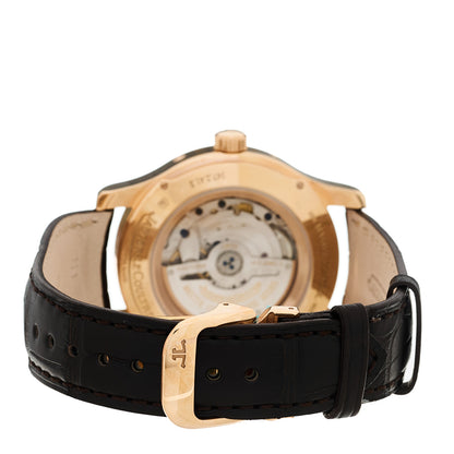 Jaeger-LeCoultre 18K Rose Gold Alligator 37mm Master Calendar Moon Phase Automatic Watch Silver Q151242A 3 of 4