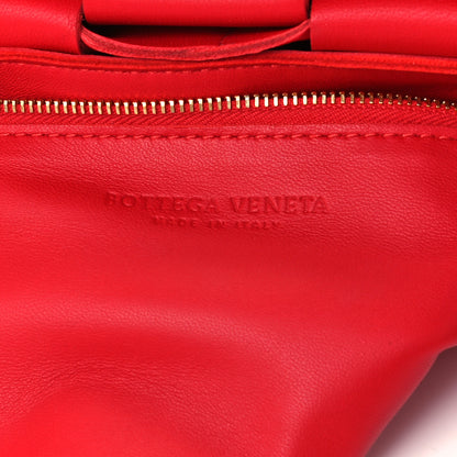 Bottega Veneta Lambskin Maxi Intrecciato Cassette Crossbody Bag Bright Red 6 of 11