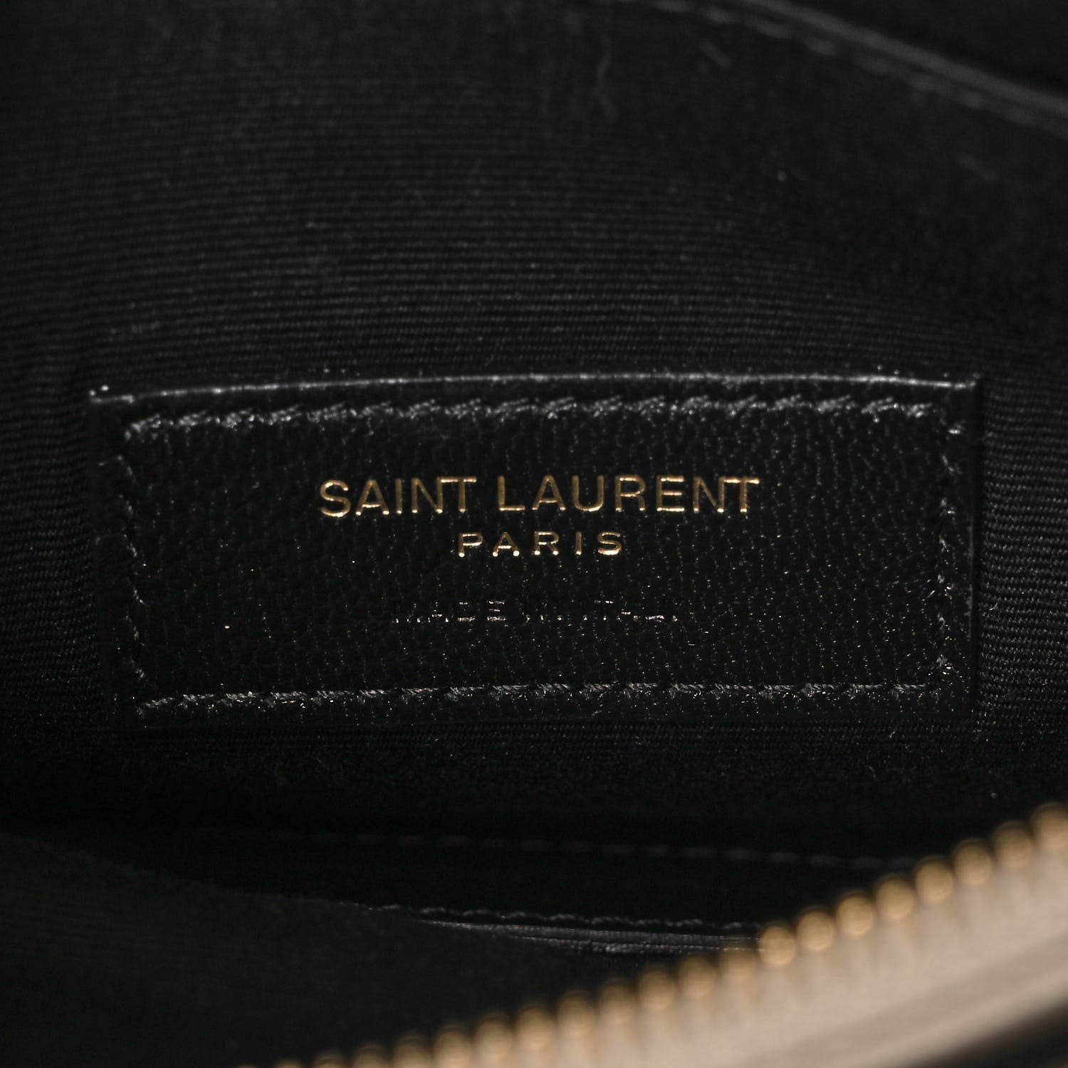 Saint Laurent Grain De Poudre Chevron Monogram Bill Pouch Sea Salt 6 of 10