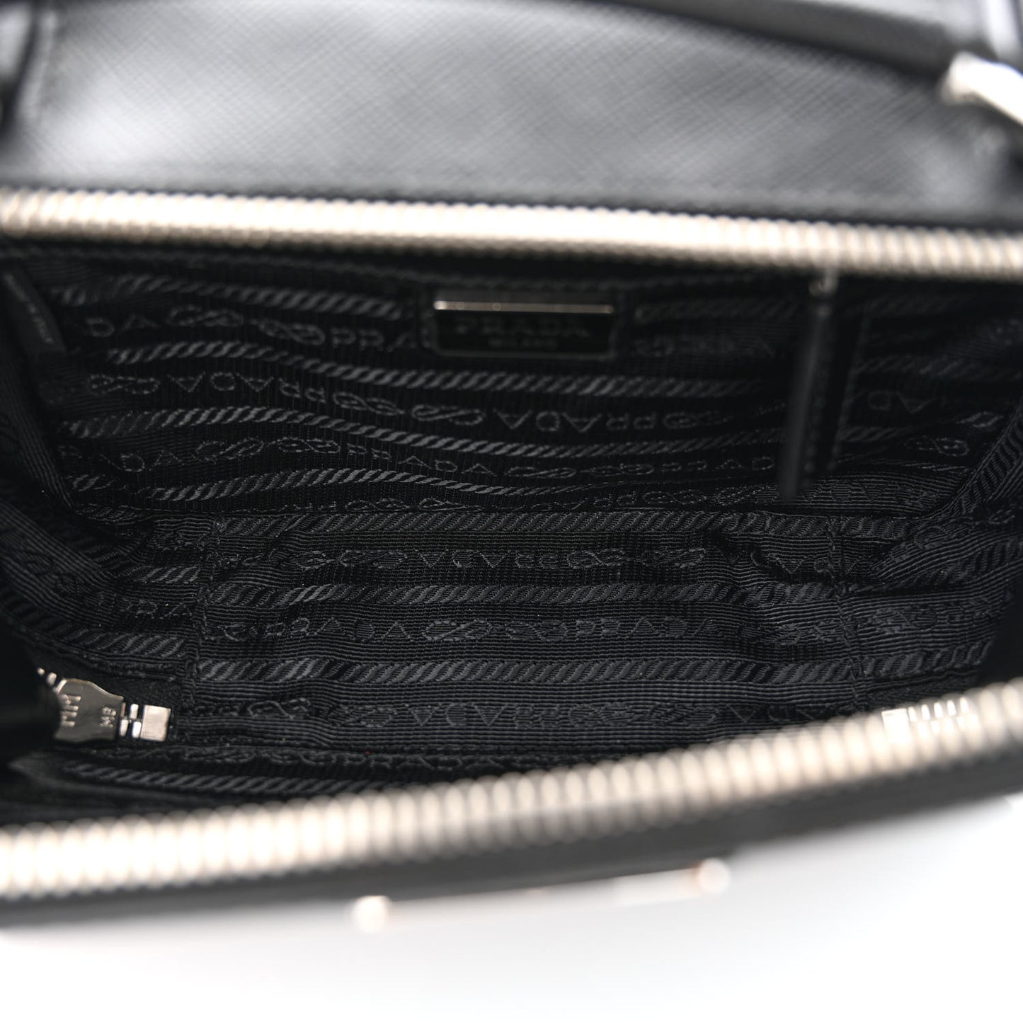 Saffiano Travel Small Brique Top Handle Crossbody Bag Black