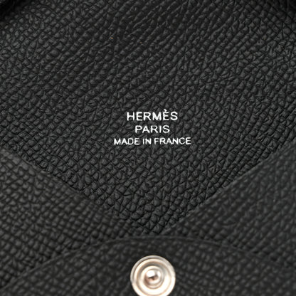 Hermes Chevre Mysore Calvi Card Case Black 7 of 9