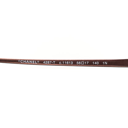 Chanel Titanium Rimless Square Sunglasses 4287-T Bronze 5 of 8