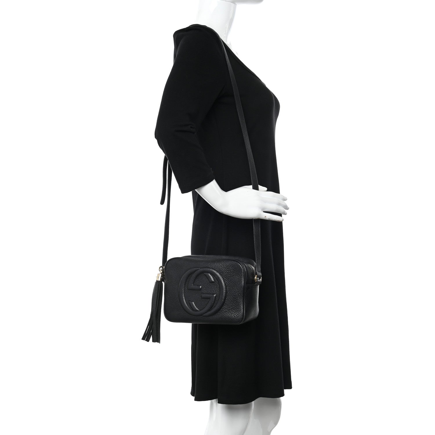 Gucci Pebbled Calfskin Small Soho Disco Bag Black 2 of 15