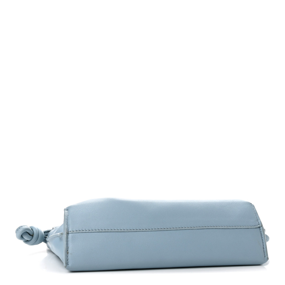 Calfskin Flamenco Mini Knot Bag Dusty Blue
