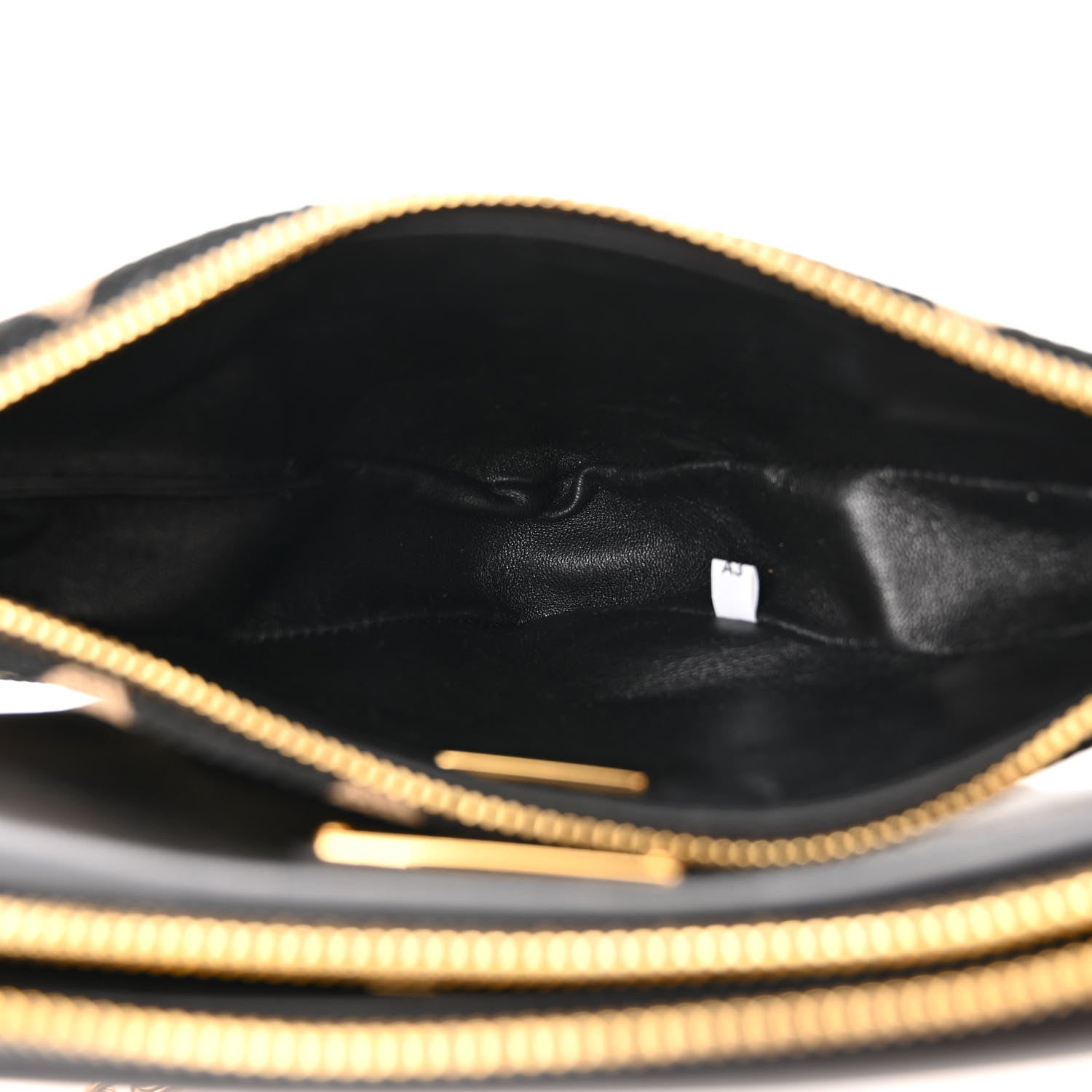 Prada Jacquard Calfskin Triangolo Symbole Embroidered Mini Triangle Double Bag Black Corda 5 of 11