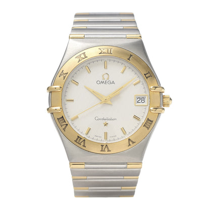 Omega Stainless Steel 18K Yellow Gold 33mm Constellation Quartz Watch White 1312.30 1 of 7