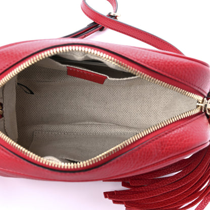 Gucci Pebbled Calfskin Small Soho Disco Bag Tabasco Red 5 of 10