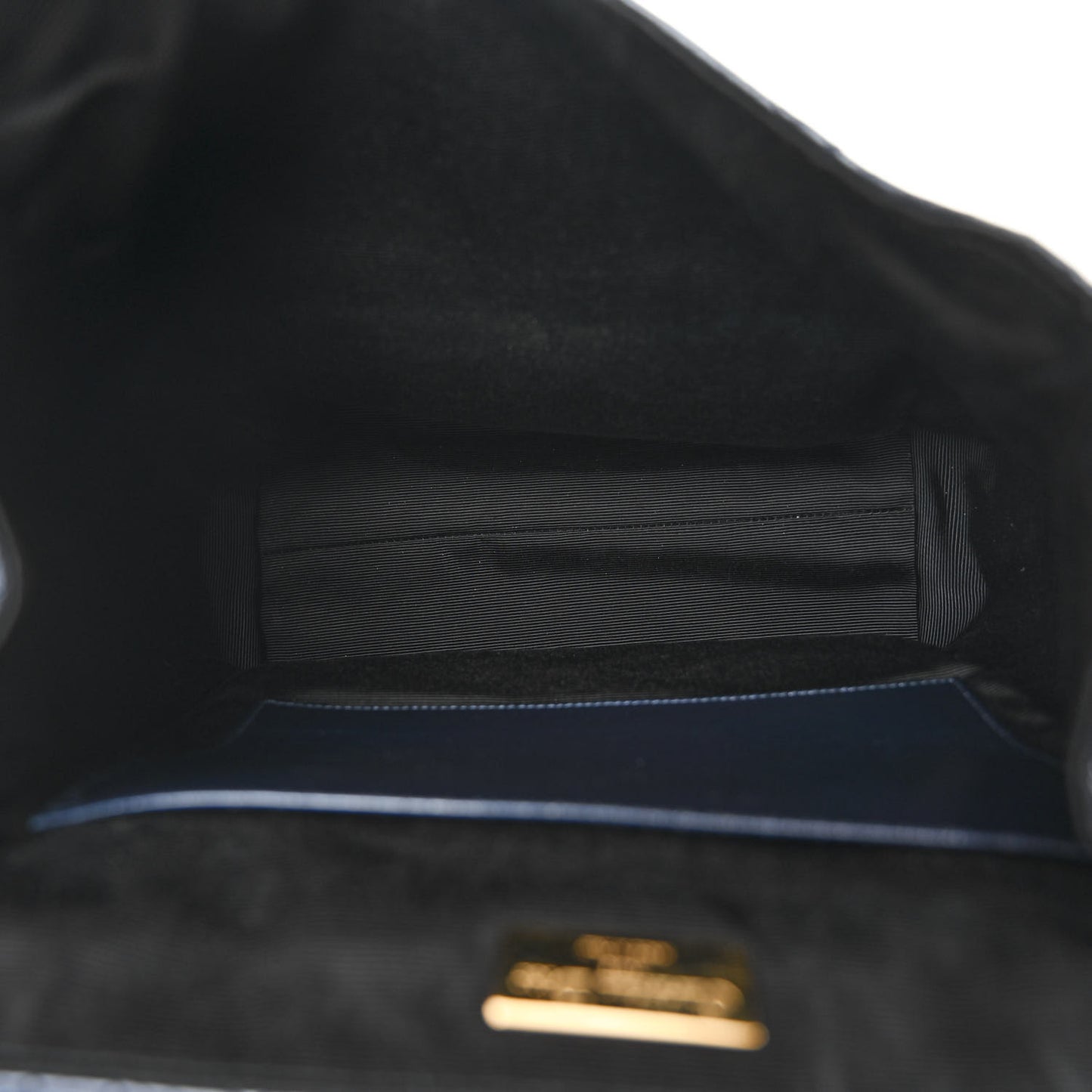 Ceramic Effect Deerskin Cannage Large Stardust Backpack Navy Blue