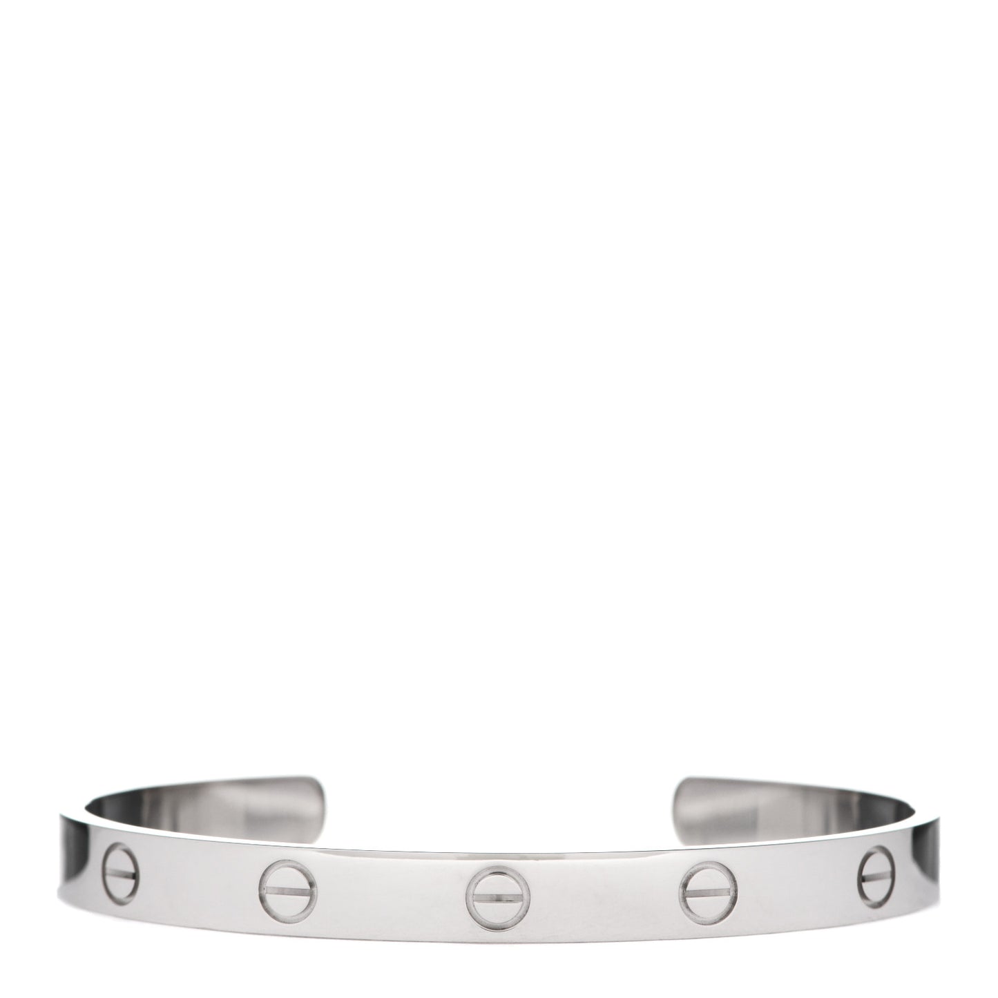 18K White Gold LOVE Cuff Bracelet 18