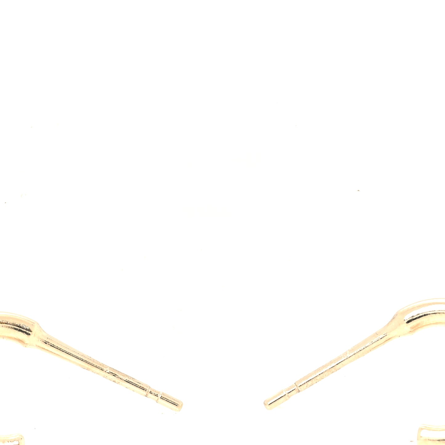 Metal Bead CC Drop Earrings Gold