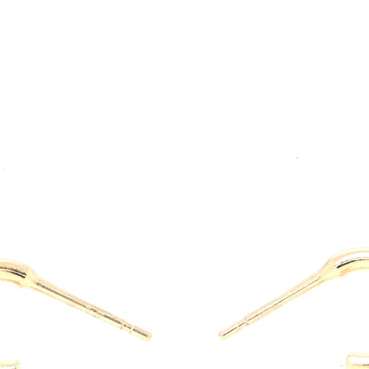 Chanel Metal Bead CC Drop Earrings Gold 3 of 4