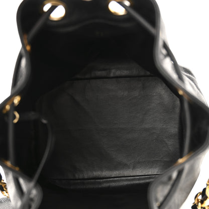 Chanel Caviar CC Chain Mini Drawstring Bag Black 6 of 13