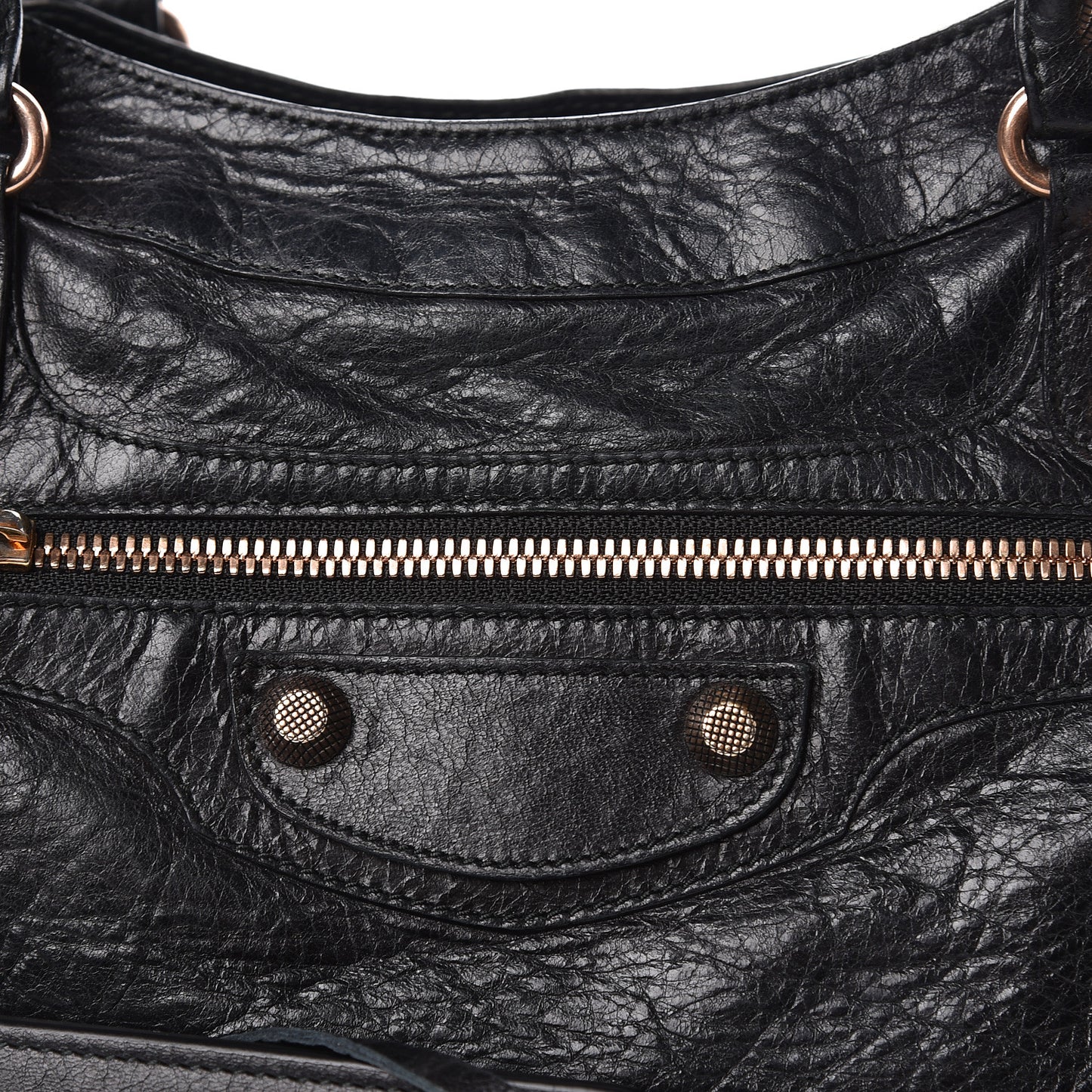 Agneau Giant 12 Rose Gold Hardware Town Black