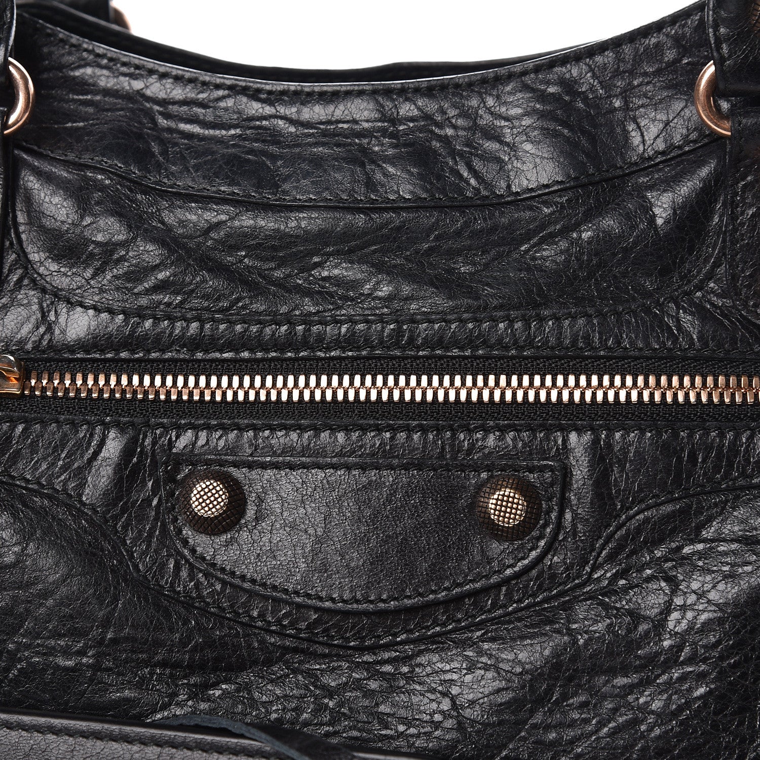 Balenciaga Agneau Giant 12 Rose Gold Hardware Town Black 8 of 11