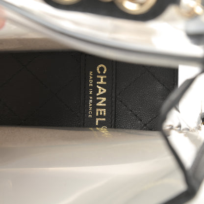 Chanel Lambskin PVC Sand By The Sea Flap With Pearl Strap Black 6 of 12
