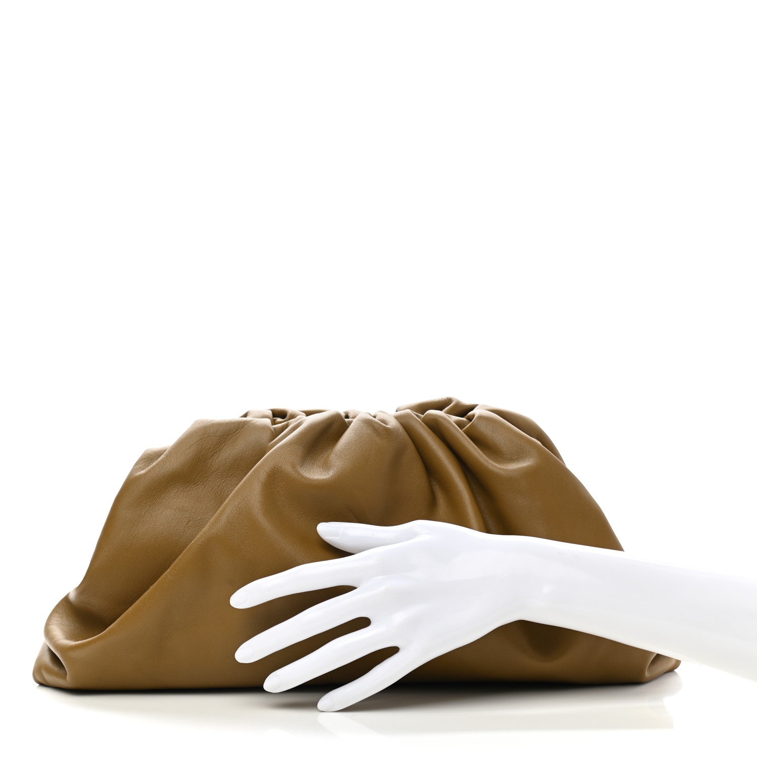 Bottega Veneta Smooth Butter Calf The Pouch Oversized Clutch Moutarde 2 of 10