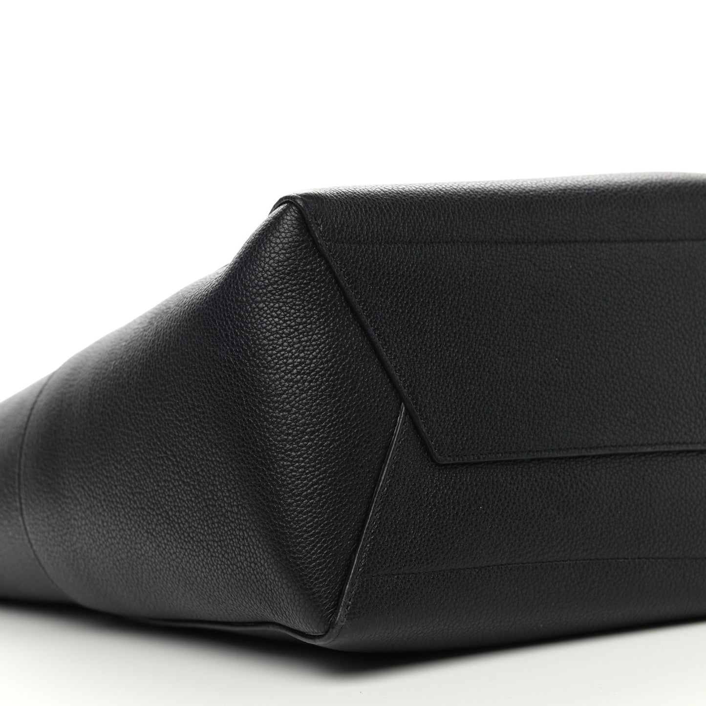 Soft Grained Calfskin Sangle Bucket Bag Black