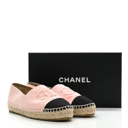 Chanel Denim Toile CC Espadrilles 39 Pink Black 9 of 9