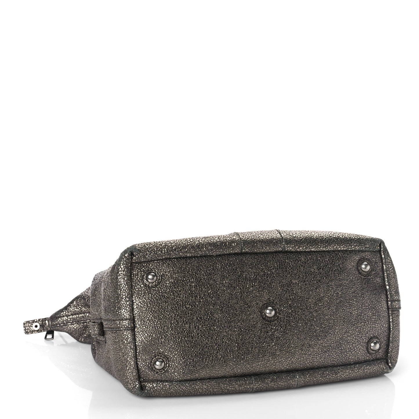 Crackled Calfskin Small Volcano Easy Sac Silver