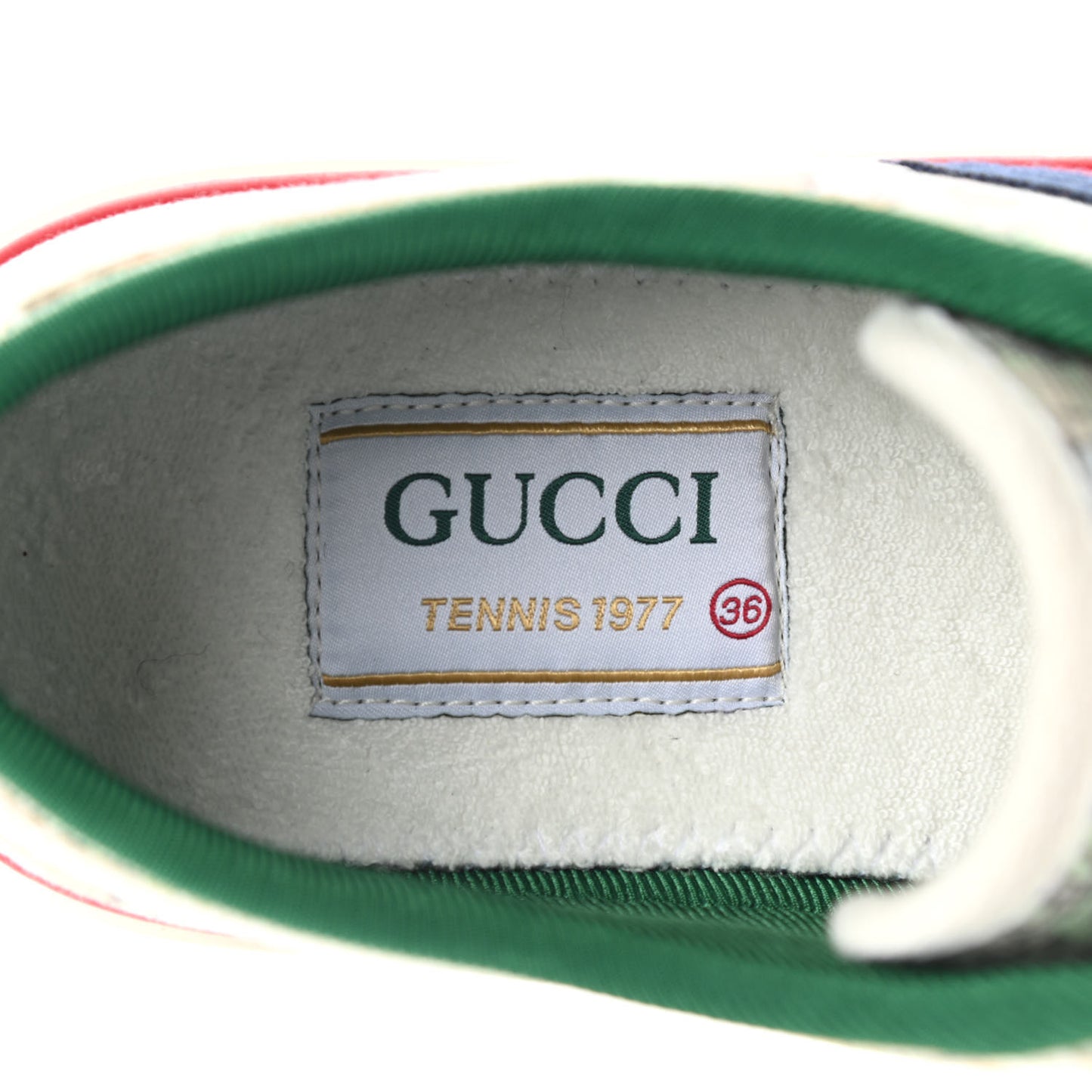 X LIBERTY OF LONDON Canvas Web Tracy Print Womens 1977 Tennis Sneakers 36 Mint Peach Mystic White