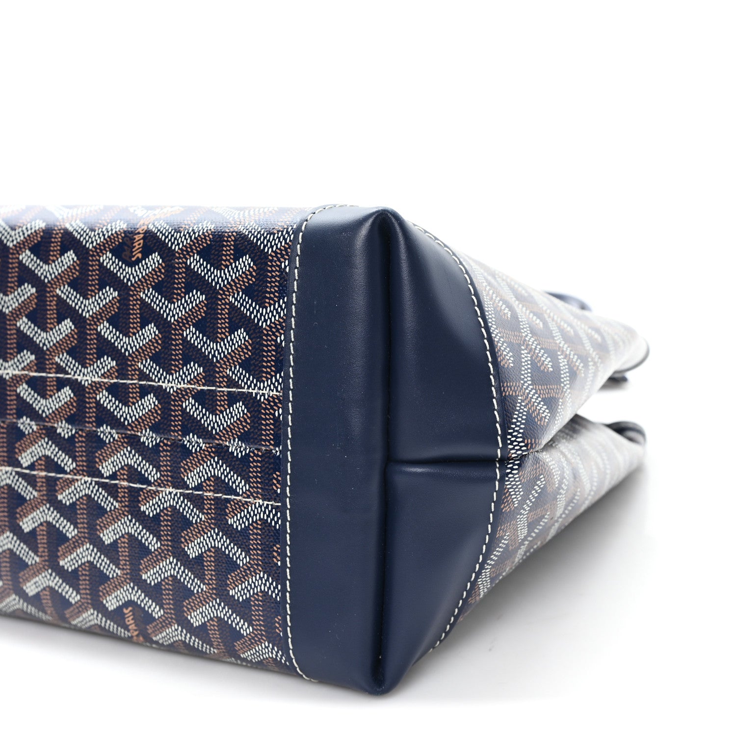 Goyard Goyardine Bellechasse Biaude MM Tote  Navy Blue 10 of 10