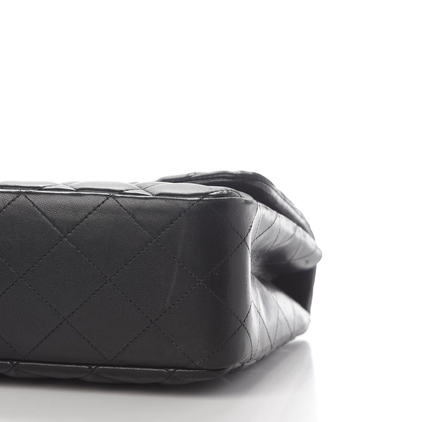 Lambskin Quilted Jumbo Single Flap Black