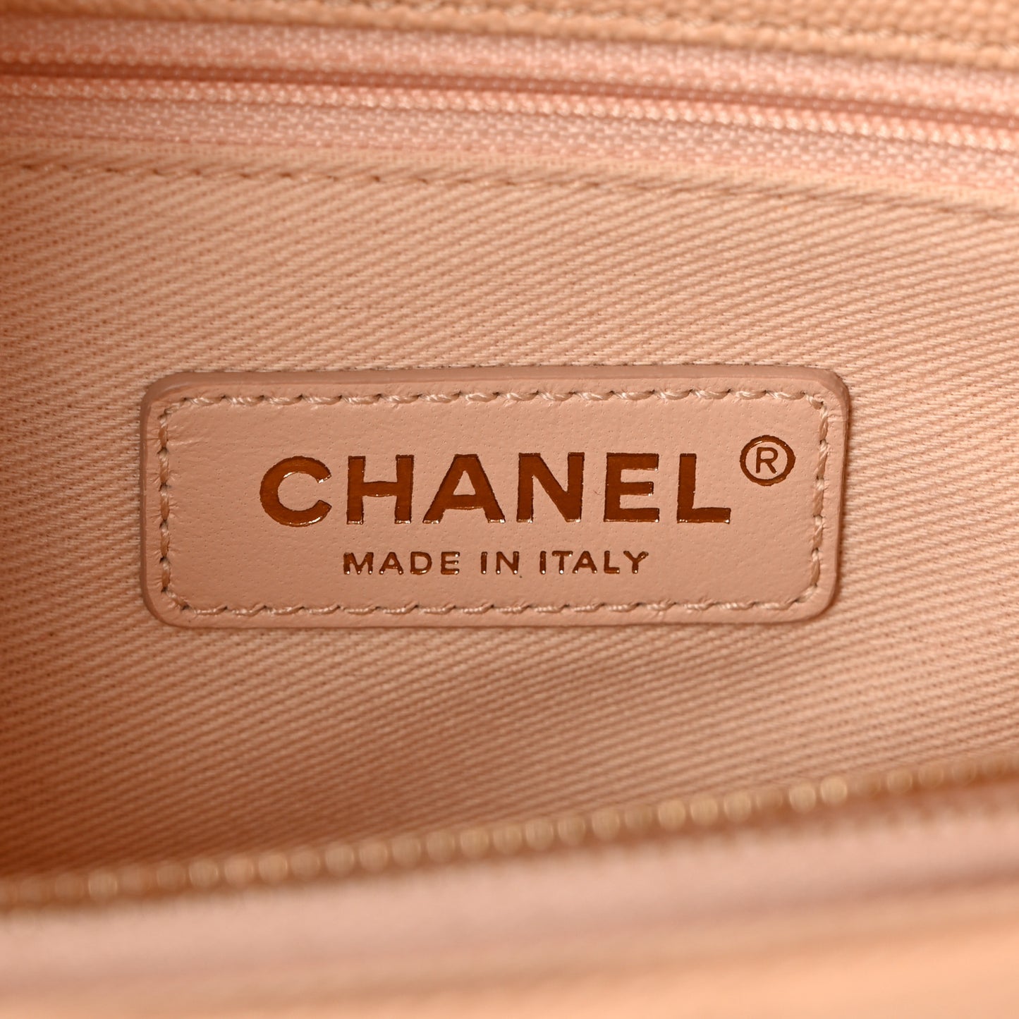 Caviar Quilted Small Coco Handle Flap Beige