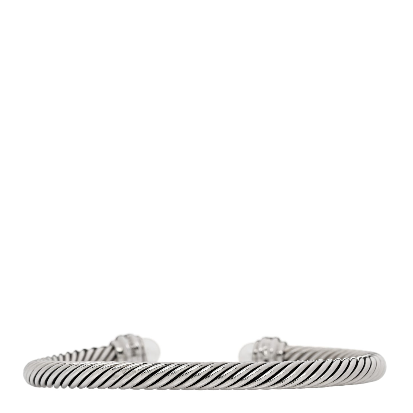 Sterling Silver Diamond Pearl 5mm Cable Classics Princess Bracelet
