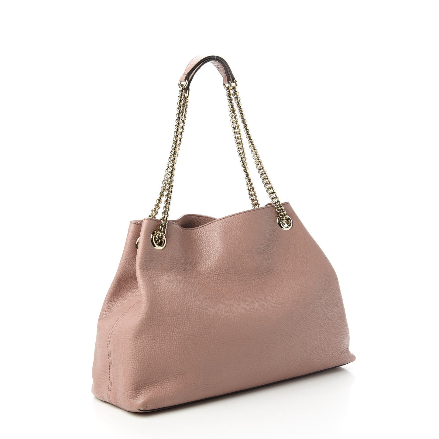Pebbled Calfskin Medium Soho Chain Shoulder Bag Dark Cipria